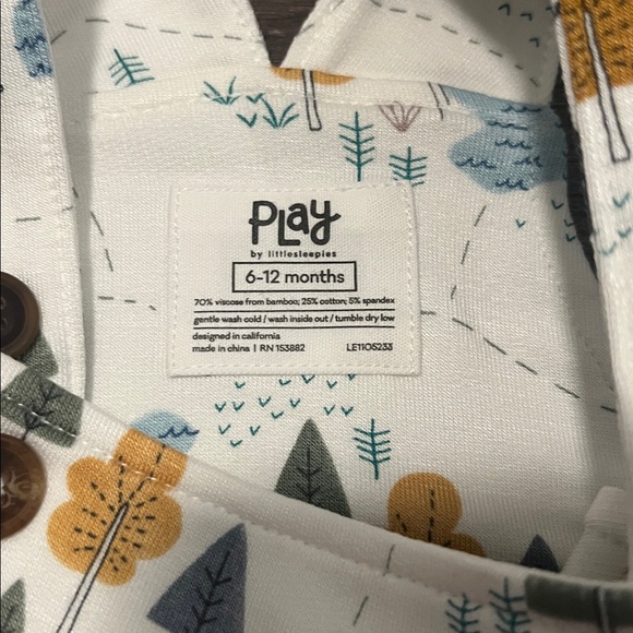 Little Sleepies overalls NWT 6-12mo - Picture 2 of 2